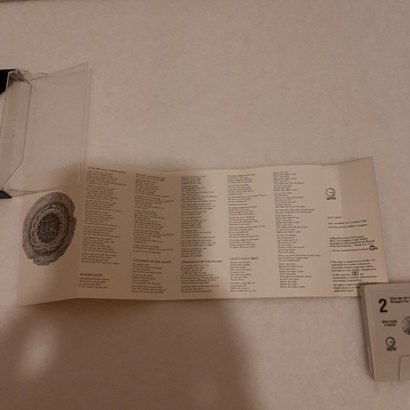 Whitesnake Self-Titled Cassette Tape 1987 Geffen Records Metal Hard Rock READ - Picture 7 of 8